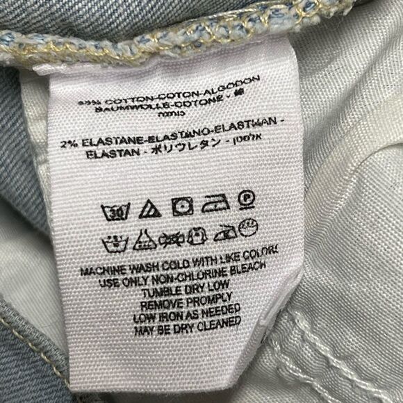 Free People Anthropologie Distressed Fringe High Waisted Ankle Jeans Sz 26 - Picture 6 of 8